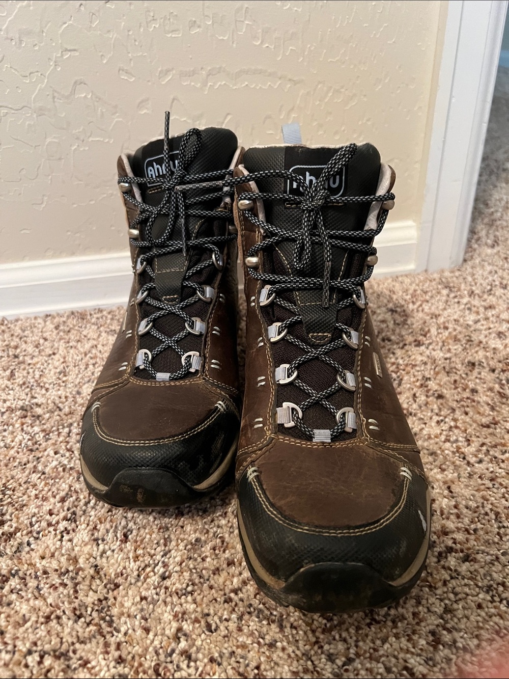 Ahnu Women's Brown and Black Waterproof Hiking Boots